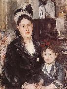 Berthe Morisot The Madam and her dauthter oil on canvas